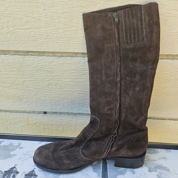 Van Eli brown suede riding boots 7M - Picture 6 of 12